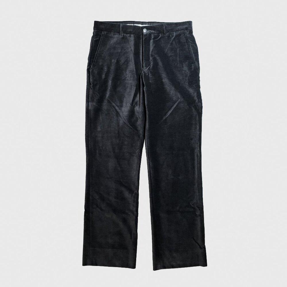 EMPORIO ARMANI Men's Black Velvet/Velour Trousers, Italy Size 40 (US 30-31)